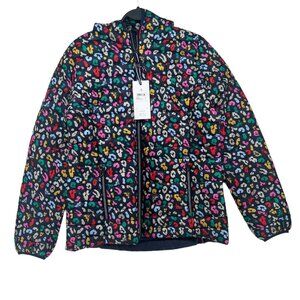 Joules Multicolor Leopard Print Puffer Jacket